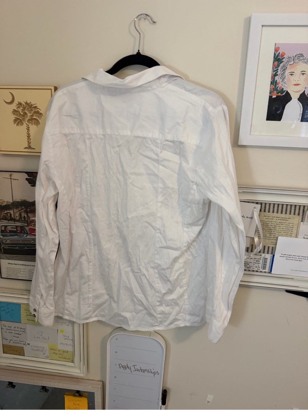 Chico's White Classic Button-Down Shirt size 2 - Picture 4 of 4